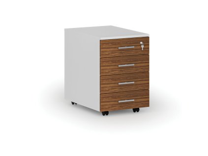 kancelarsky mobilni kontejner primo white 4 zasuvky bila orech 71332