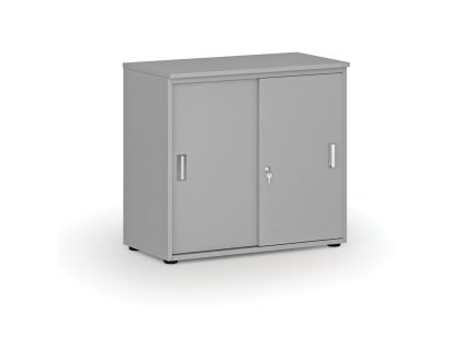 kancelarska skrin se zasouvacimi dvermi primo gray 800 x 420 x 740 mm seda 81335