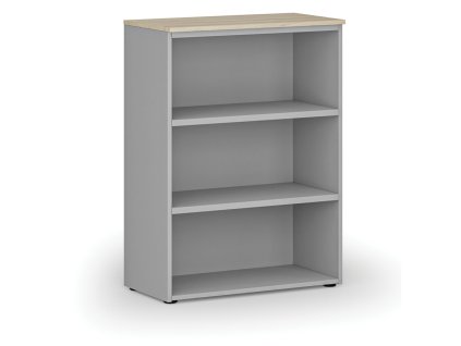 kancelarsky regal primo gray 800 x 420 x 1087 mm seda dub prirodni 74425