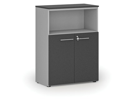 kombinovana kancelarska skrin primo gray 800 x 420 x 1087 mm seda grafit 74434