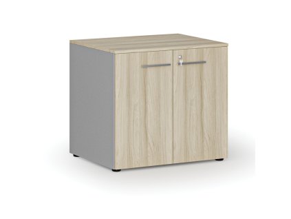 kancelarska skrin s dvermi primo gray 800 x 640 x 735 mm seda dub prirodni 74453