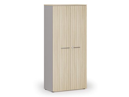 kancelarska skrin s dvermi primo gray 800 x 420 x 1781 mm seda dub prirodni 143506