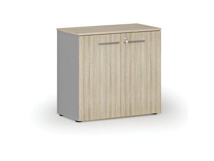 kancelarska skrin s dvermi primo gray 800 x 420 x 740 mm seda dub prirodni 74572