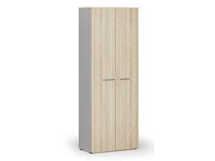 kancelarska skrin s dvermi primo gray 800 x 420 x 2128 mm seda dub prirodni 143534