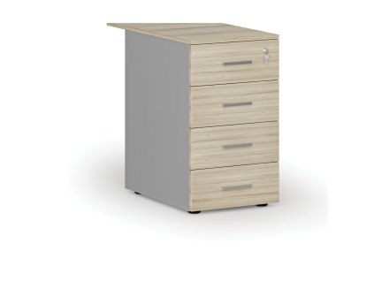 kancelarsky pristavny zasuvkovy kontejner primo gray 4 zasuvky seda dub prirodni 71682