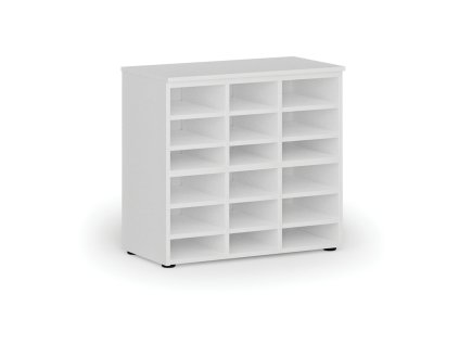 tridici regal primo white 800 x 420 x 740 mm 18 prihradek bily 109385