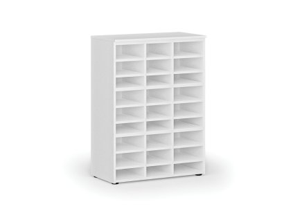 tridici regal primo white 800 x 420 x 1087 mm 27 prihradek bily 109386