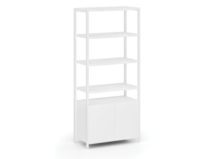 policova stena home office se skrinkou s dvirky bila 112174