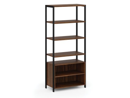 policova stena home office s policovou skrinkou cerna orech 112177