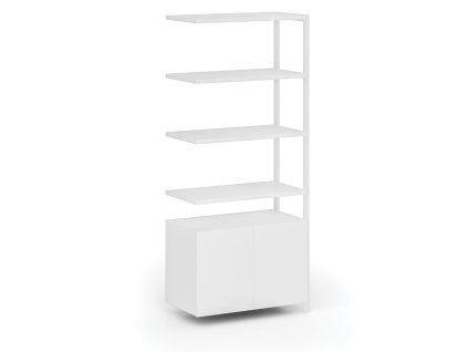 pristavba k policove stene home office se skrinkou s dvirky bila 112182