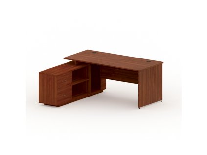 kancelarsky stul se skrinkou mirelli 160x160 cm levy orech 104608
