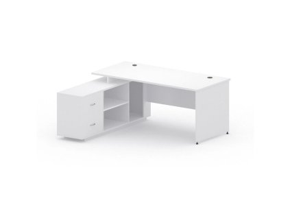 kancelarsky stul se skrinkou mirelli 160x160 cm levy bily 81244