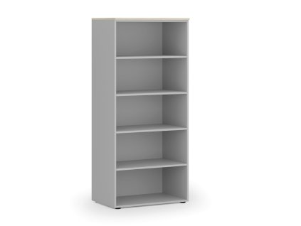 kancelarsky regal primo gray 800 x 500 x 1781 mm seda dub prirodni 83642