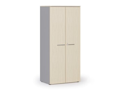 kancelarska policova skrin primo gray s dvermi 800 x 500 x 1781 mm seda briza 143476