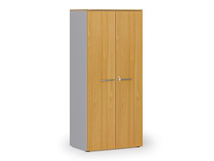 kancelarska policova skrin primo gray s dvermi 800 x 500 x 1781 mm seda buk 143507