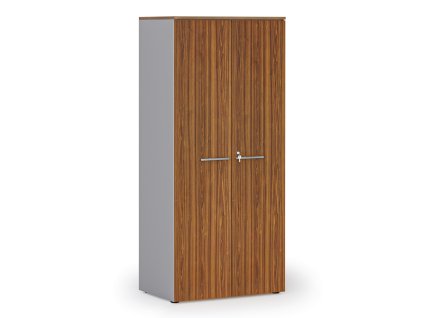 kancelarska policova skrin primo gray s dvermi 800 x 500 x 1781 mm seda orech 143515