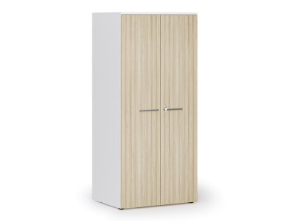 kancelarska policova skrin primo white s dvermi 1781 x 800 x 600 mm bila dub prirodni 143580