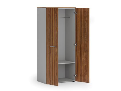 kancelarska satni skrin primo gray 1 police satni tyc 800 x 500 x 1781 mm seda orech 83460