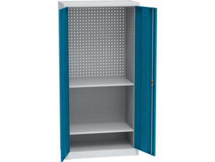 policova dilenska skrin na naradi kovos perforovany panel 2 police 950 x 500 x 1950 mm 85005