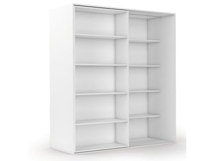 dvourada posuvna knihovna double 1800 x 700 x 2000 mm bila 87944