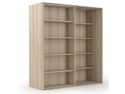 dvourada posuvna knihovna double 1800 x 700 x 2000 mm dub prirodni 87948