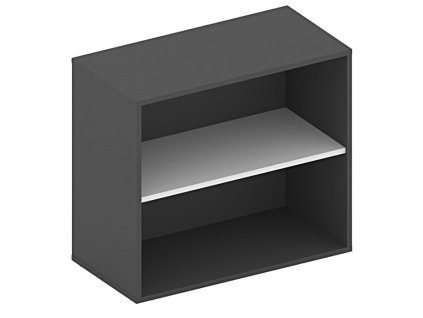 skrin nizka otevrena future 800 x 400 x 710 mm grafit 86088