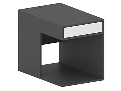 kancelarsky kontejner na pc pro stoly future s paravanem 1 zasuvka bila grafitova 86355