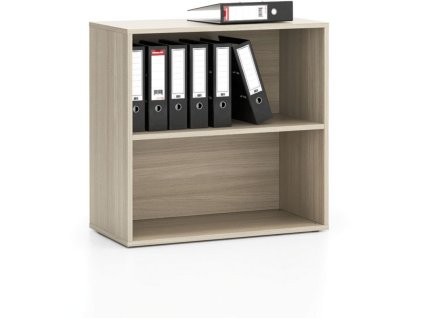 kancelarsky policovy regal layers kratky 800 x 400 x 777 mm dub prirodni 86080