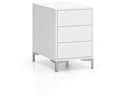 kancelarska policova komoda layers 3 zasuvky 400 x 400 x 630 mm bila 86400