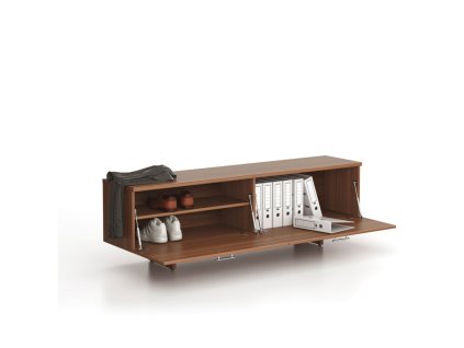 skrinka nizka solid 1800 x 400 x 550 mm orech 85800