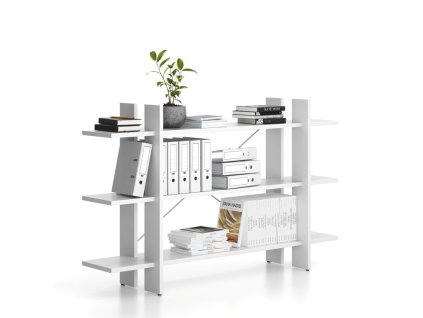 kancelarsky regal nizky dlouhy solid 1800 x 400 x 1075 mm bila 85840