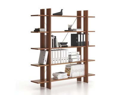 kancelarsky regal vysoky dlouhy solid 1800 x 400 x 1825 mm orech 85908