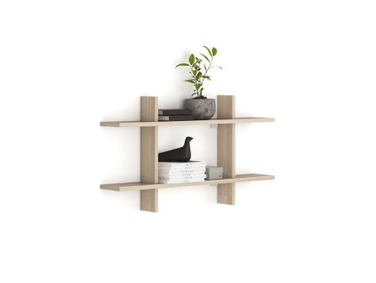 kancelarska nastenna police dvojita solid 1250 x 200 x 700 mm dub prirodni 87522