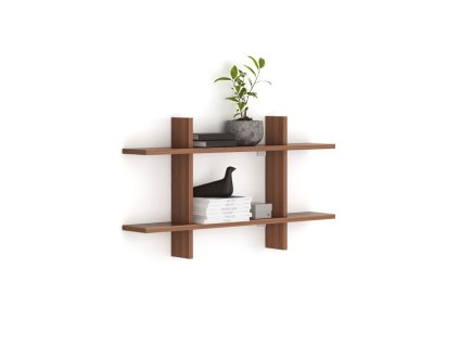 kancelarska nastenna police dvojita solid 1250 x 200 x 700 mm orech 87528