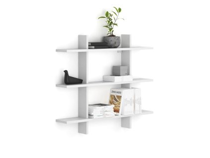 kancelarska nastenna police trojita solid 1250 x 200 x 1075 mm bila 87550