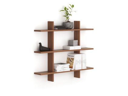 kancelarska nastenna police trojita solid 1250 x 200 x 1075 mm orech 87564