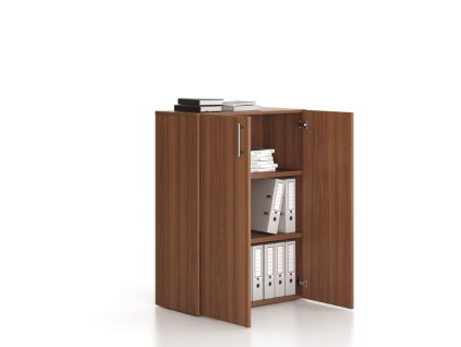 kancelarska skrin nizka solid 800 x 400 x 1080 mm orech 85821