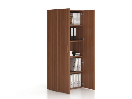 kancelarska skrin vysoka solid 800 x 400 x 1830 mm orech 85975