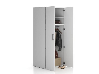 kancelarska satni skrin vysoka solid satni tyc 2 police 800 x 600 x 1830 mm bila 85919