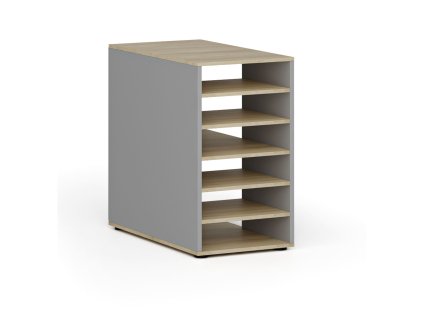 pristavna policova skrinka k pracovnimu stolu primo gray prava seda briza 139195