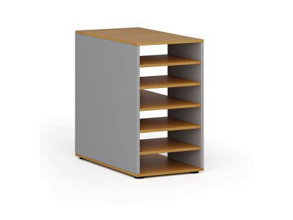 pristavna policova skrinka k pracovnimu stolu primo gray prava seda buk 139196