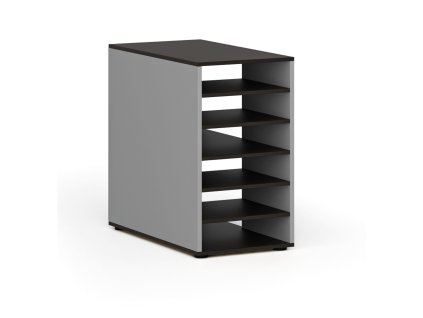 pristavna policova skrinka k pracovnimu stolu primo gray prava seda wenge 139199