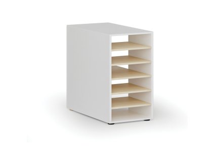 pristavna policova skrinka k pracovnimu stolu primo white prava bila briza 87025