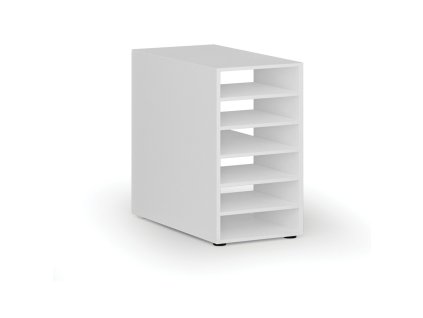 pristavna policova skrinka k pracovnimu stolu primo white prava bila 87075