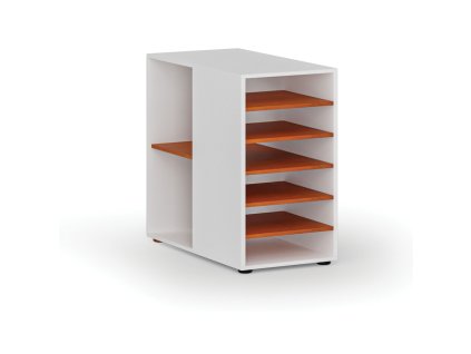 pristavna policova skrinka k pracovnimu stolu primo white leva bila tresen 86859