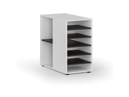 pristavna policova skrinka k pracovnimu stolu primo white leva bila wenge 86862