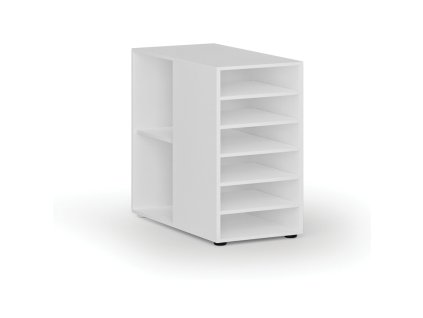 pristavna policova skrinka k pracovnimu stolu primo white leva bila 86878