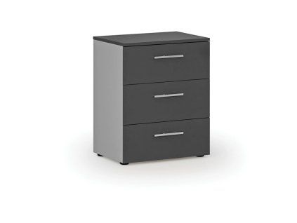 kancelarska komoda ke stolu primo gray 740 x 600 x 420 mm seda grafit 86560