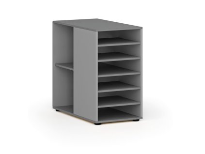 pristavna policova skrinka k pracovnimu stolu primo gray leva seda grafit 139193