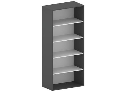 kancelarsky regal future 850 x 450 x 1900 mm bila grafitova 88167